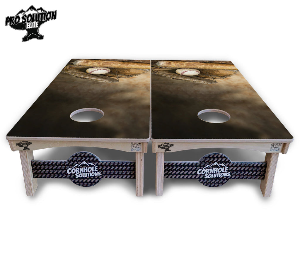 Worn Baseball & Glove Cornhole Boards - Pro Solution Elite Series