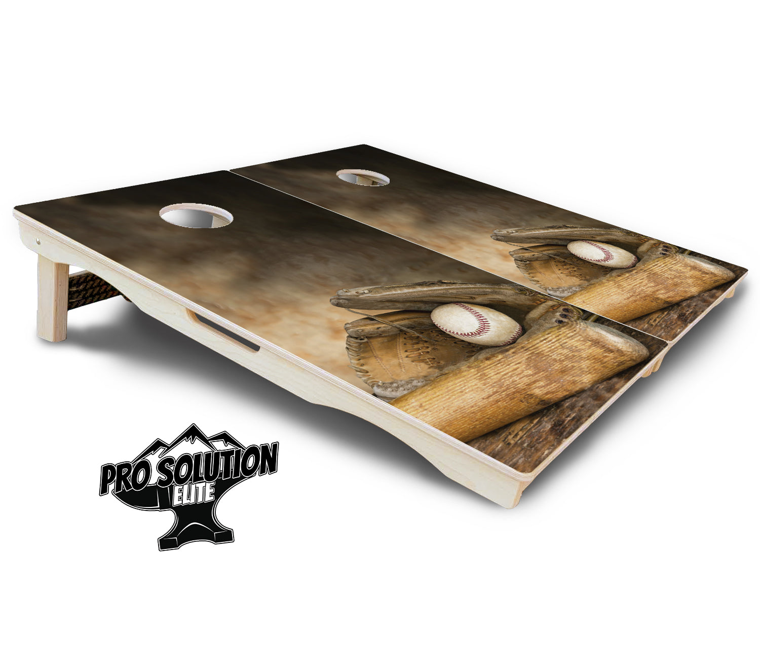 Worn Baseball & Glove Cornhole Boards - Pro Solution Elite Series