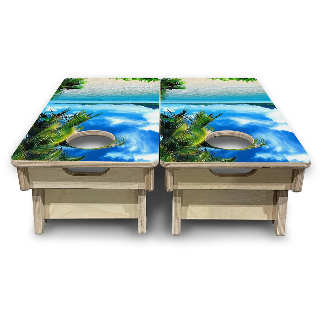 Beach Mountain Scene - Mini or Vacation Size Cornhole Boards