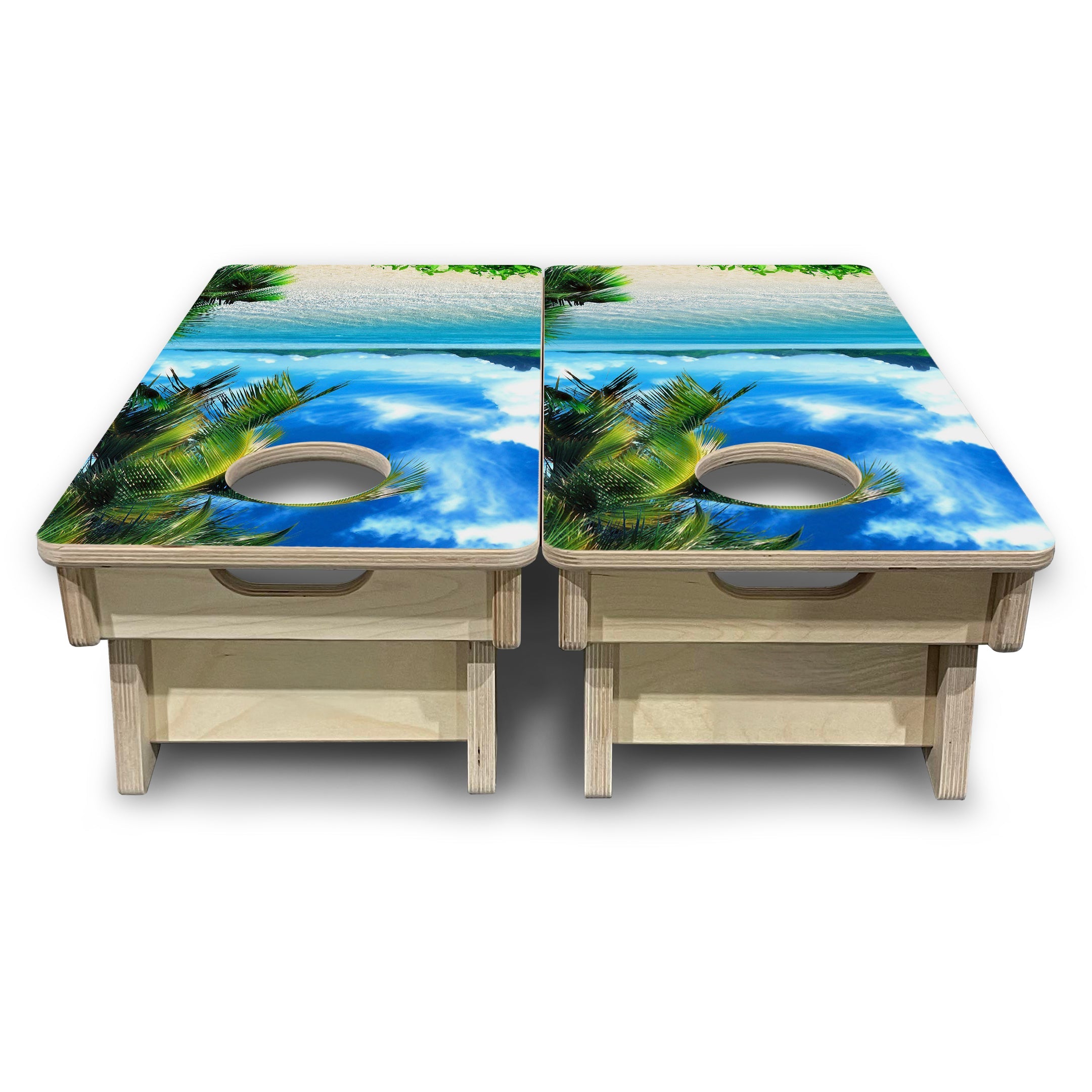 Beach Mountain Scene - Mini or Vacation Size Cornhole Boards