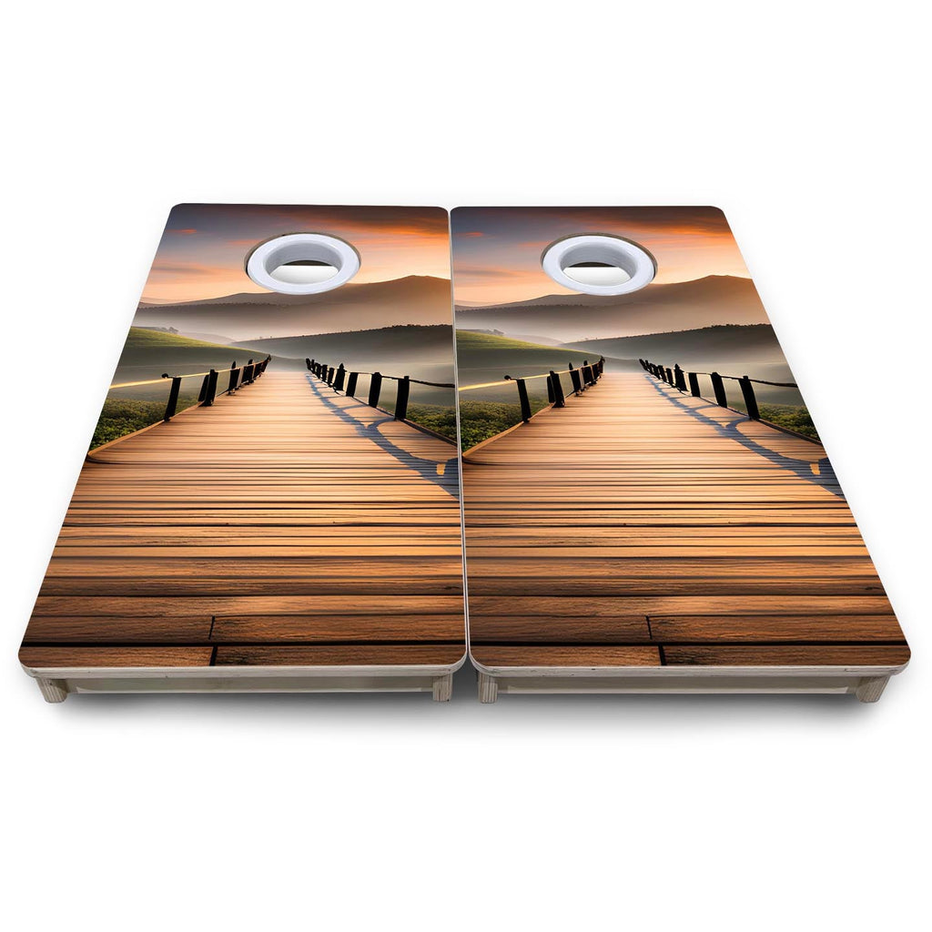 Wooden Bridge - Mini or Vacation Size Cornhole Boards