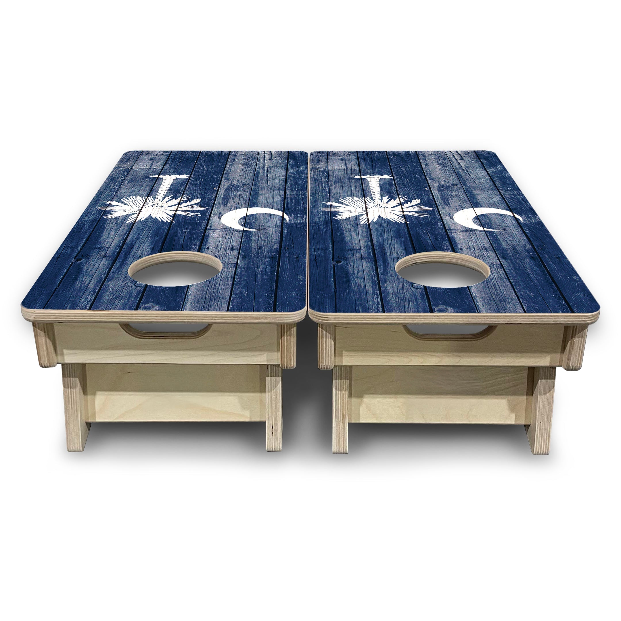 South Carolina Distressed Flag - Mini or Vacation Size Cornhole Boards
