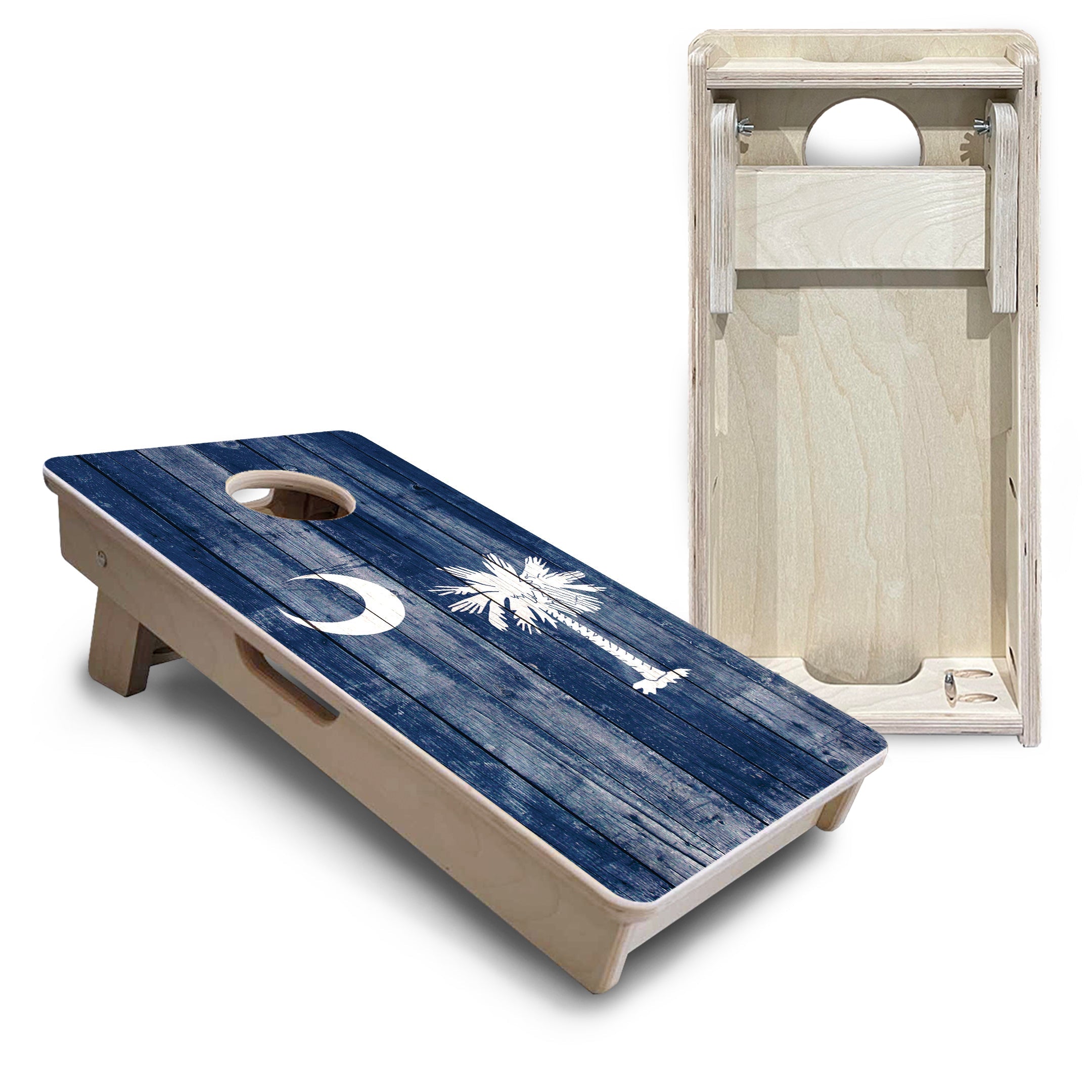 South Carolina Distressed Flag - Mini or Vacation Size Cornhole Boards