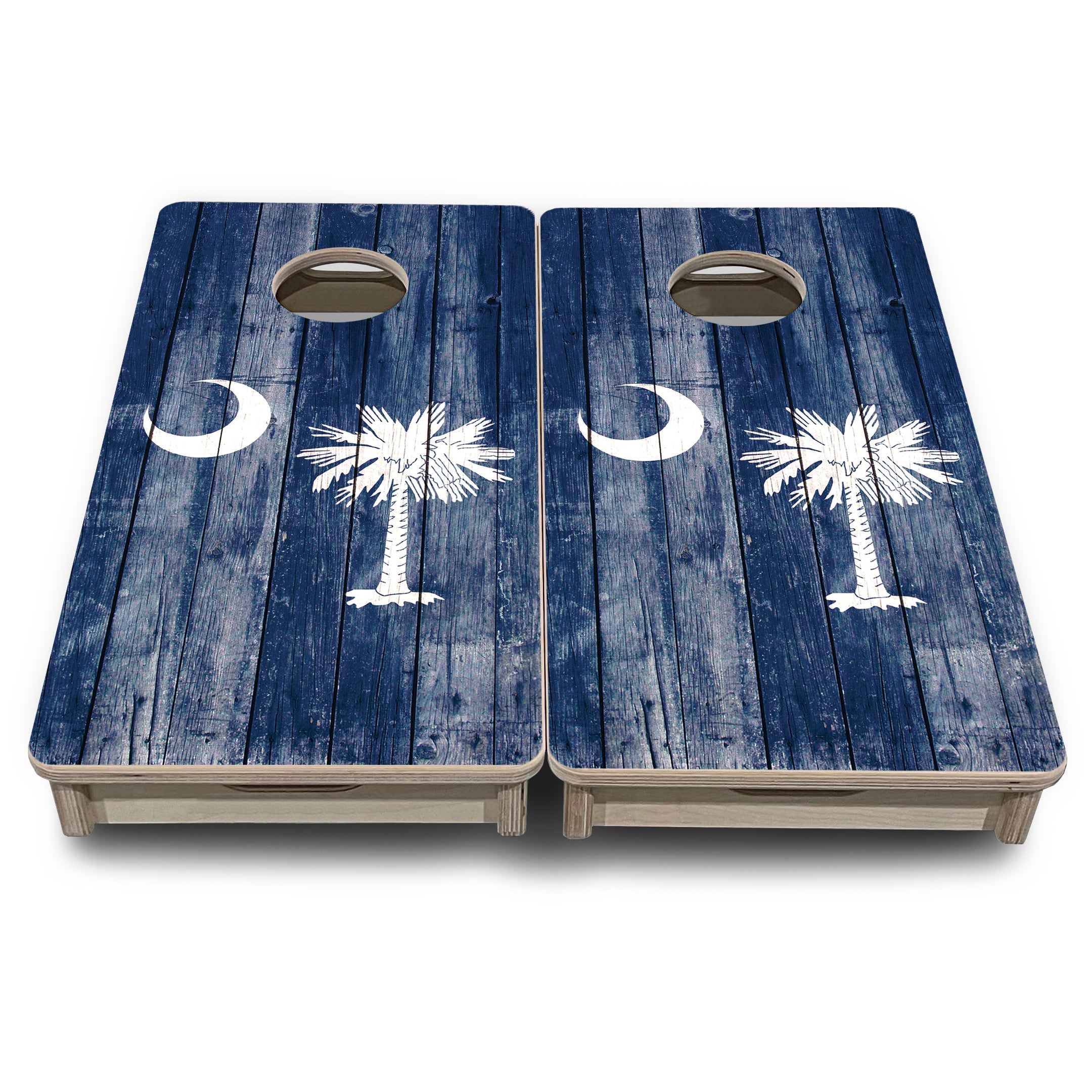 South Carolina Distressed Flag - Mini or Vacation Size Cornhole Boards