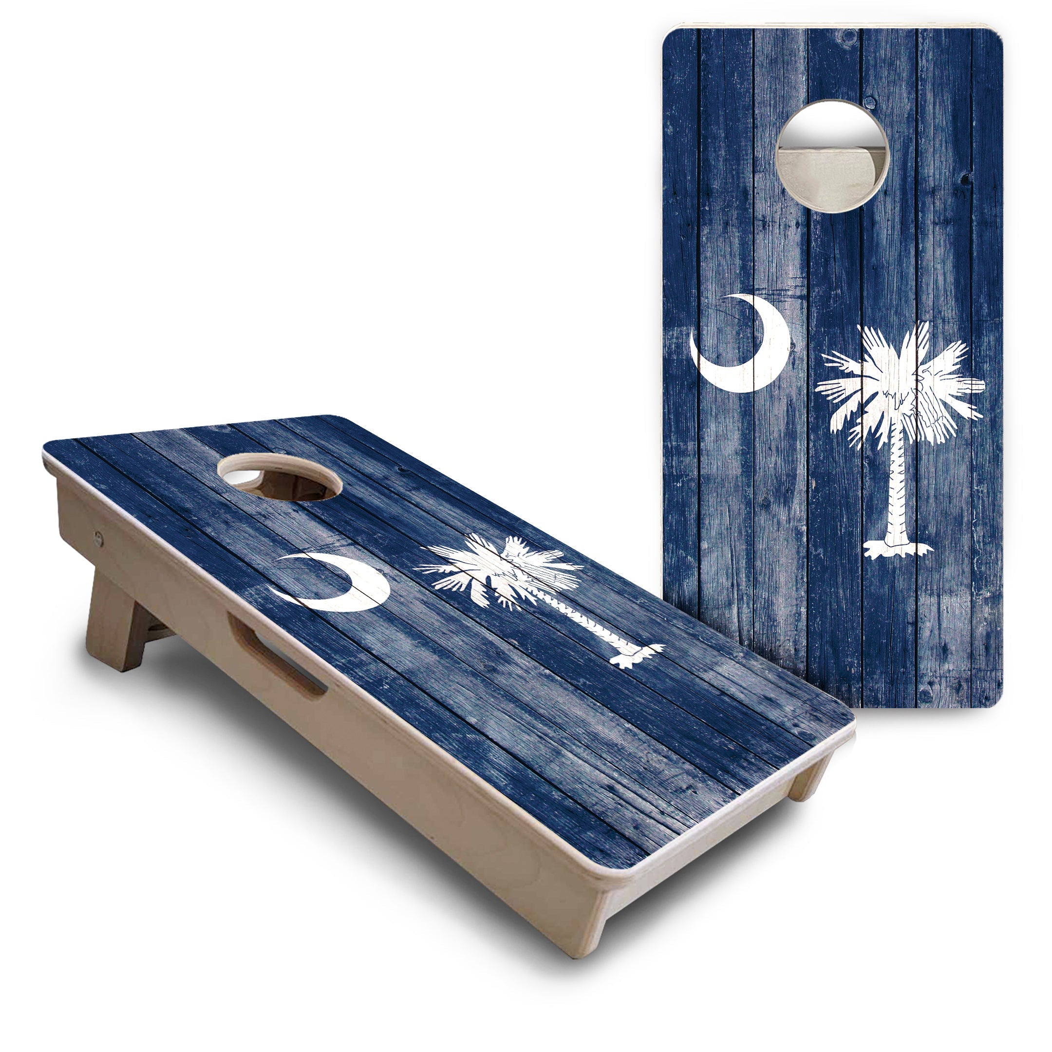 South Carolina Distressed Flag - Mini or Vacation Size Cornhole Boards