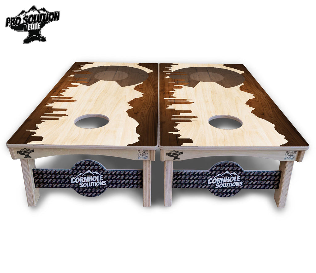 Colorado Wood Skyline Cornhole Boards - Pro Solution Elite Series
