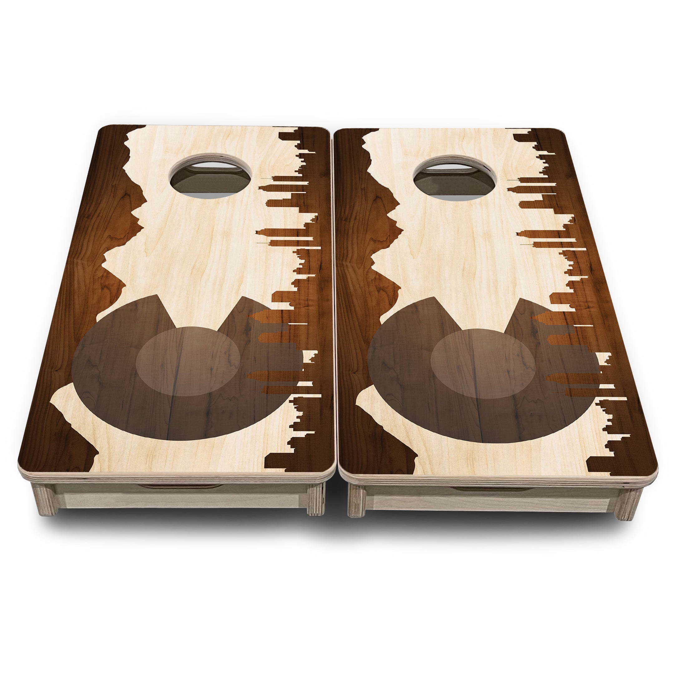 Colorado Wood Skyline - Mini or Vacation Size Cornhole Boards