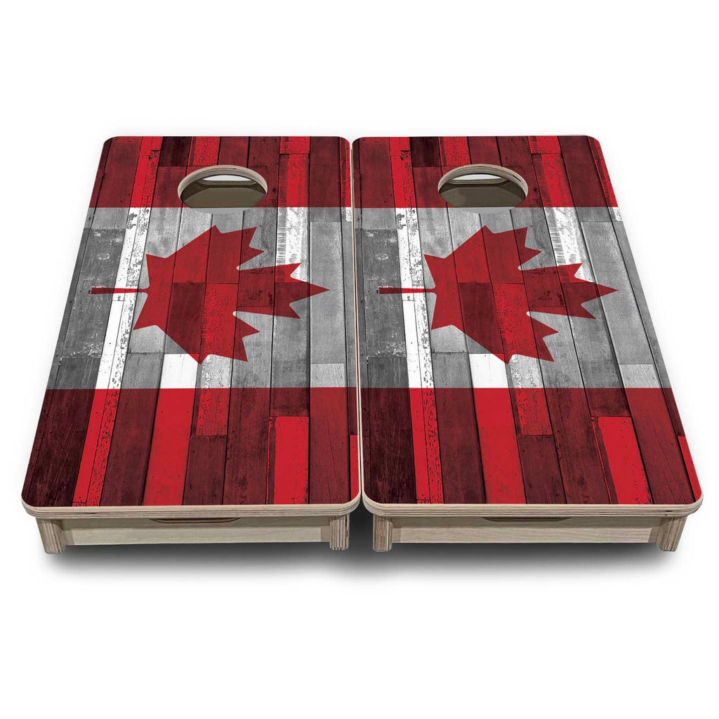 USA / Canada / Union Jack Plank Flag - Mini or Vacation Size Cornhole Boards
