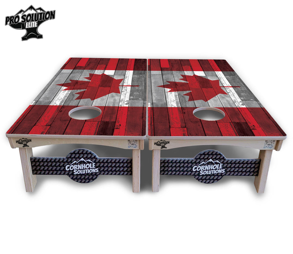USA / Canada / Union Jack Plank Flag Cornhole Boards - Pro Solution Elite Series