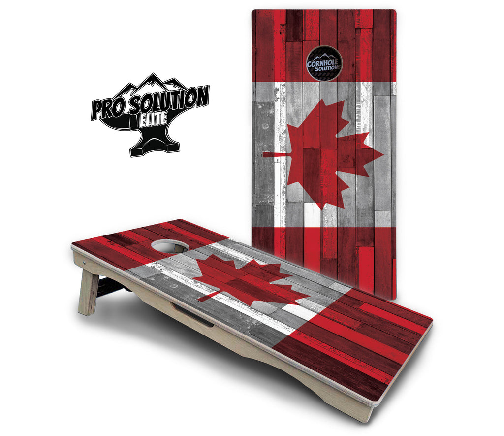 USA / Canada / Union Jack Plank Flag Cornhole Boards - Pro Solution Elite Series