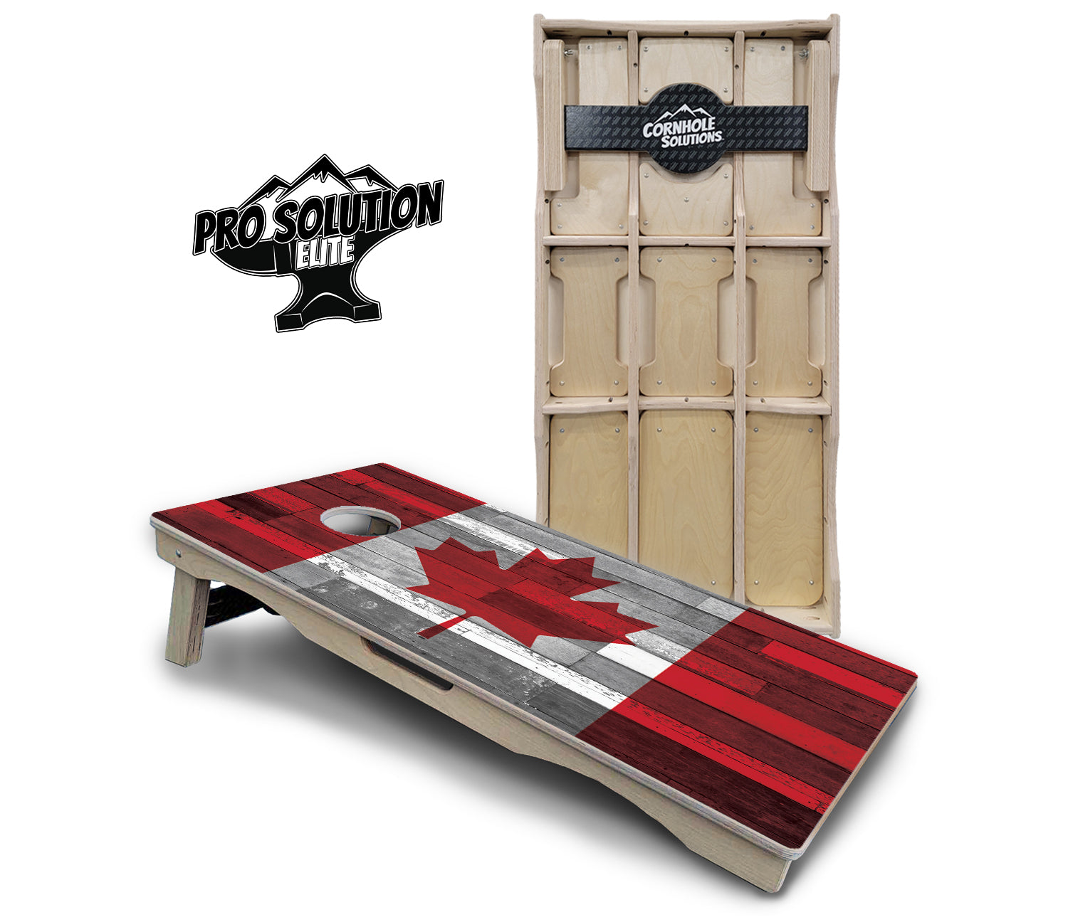 USA / Canada / Union Jack Plank Flag Cornhole Boards - Pro Solution Elite Series