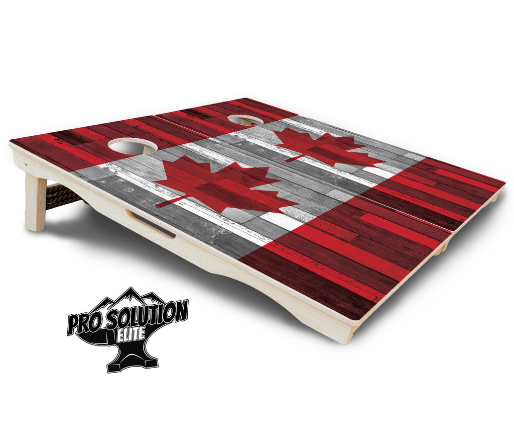 USA / Canada / Union Jack Plank Flag Cornhole Boards - Pro Solution Elite Series