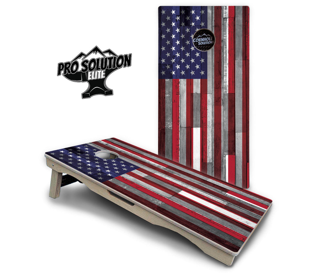 USA / Canada / Union Jack Plank Flag Cornhole Boards - Pro Solution Elite Series