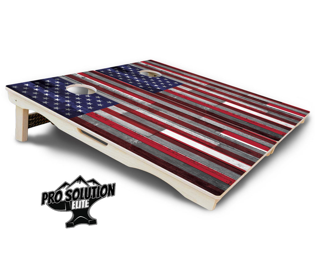 USA / Canada / Union Jack Plank Flag Cornhole Boards - Pro Solution Elite Series