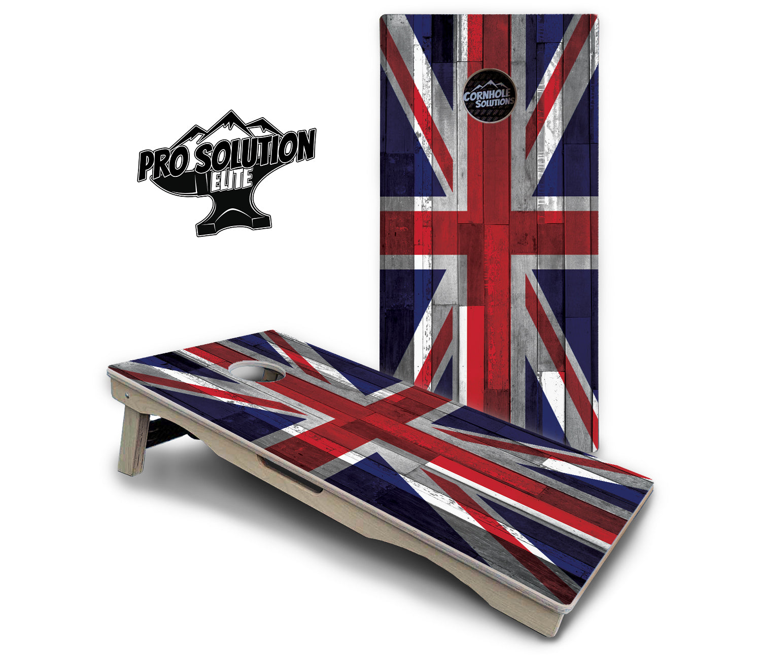 USA / Canada / Union Jack Plank Flag Cornhole Boards - Pro Solution Elite Series
