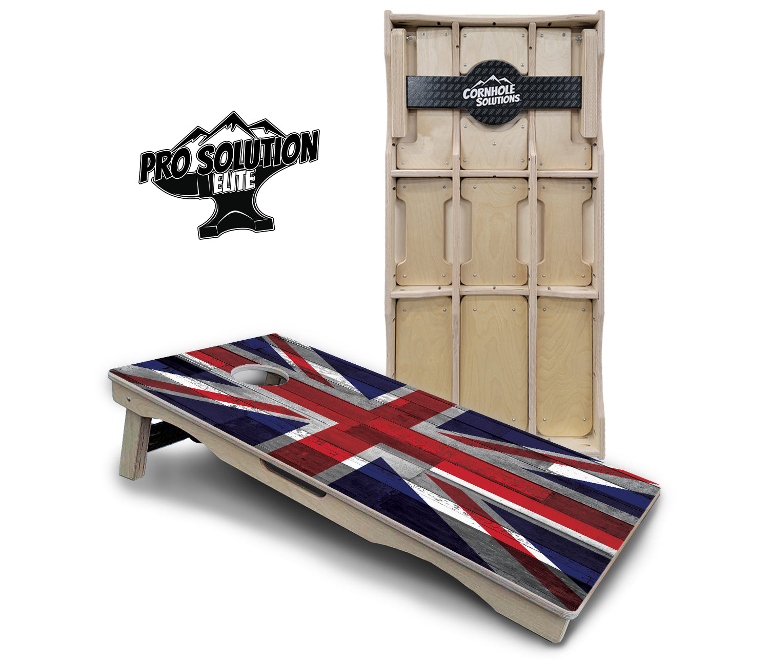 USA / Canada / Union Jack Plank Flag Cornhole Boards - Pro Solution Elite Series