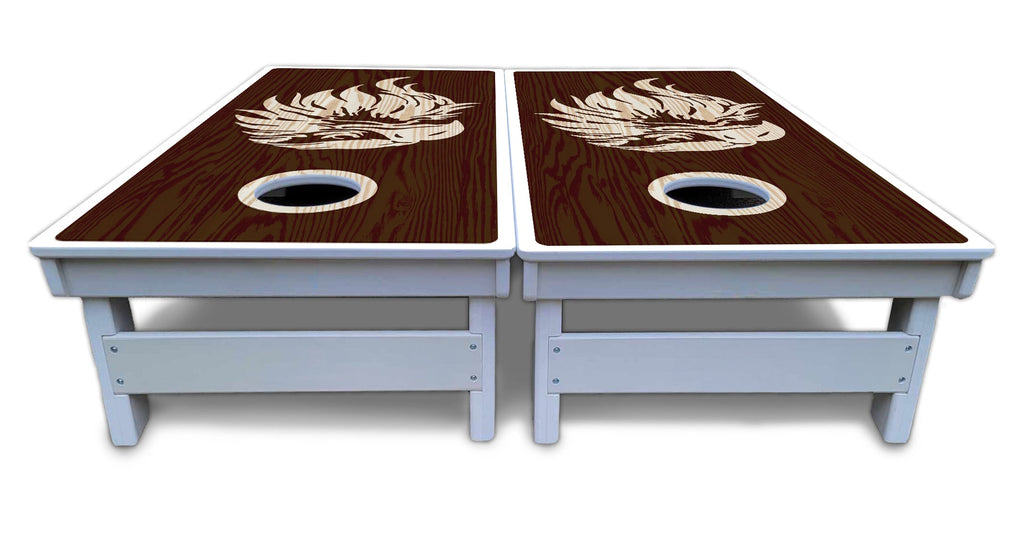 Stained Flag & Eagle Cornhole Boards - All Weather Series