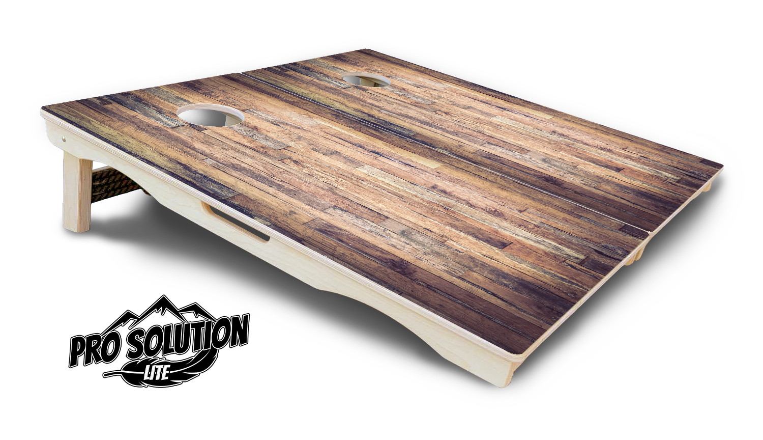 Barnwood Planks Cornhole Boards - Pro Solution Lite Series