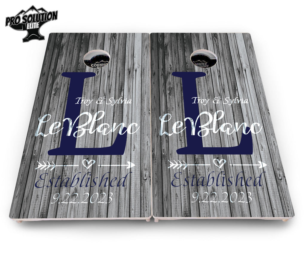 Grey Slat Wood Cornhole Boards - Pro Solution Elite Series