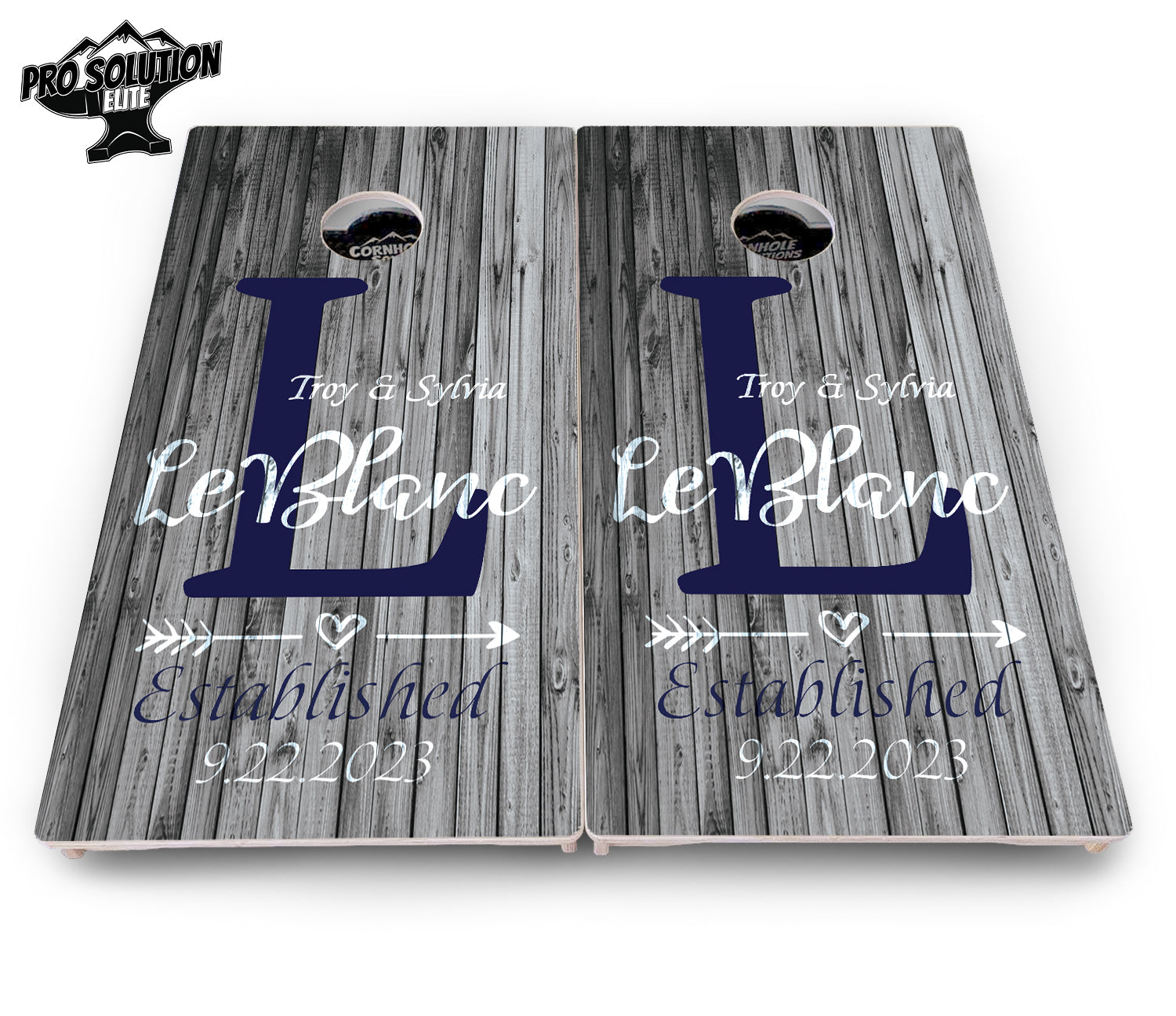 Grey Slat Wood Cornhole Boards - Pro Solution Elite Series