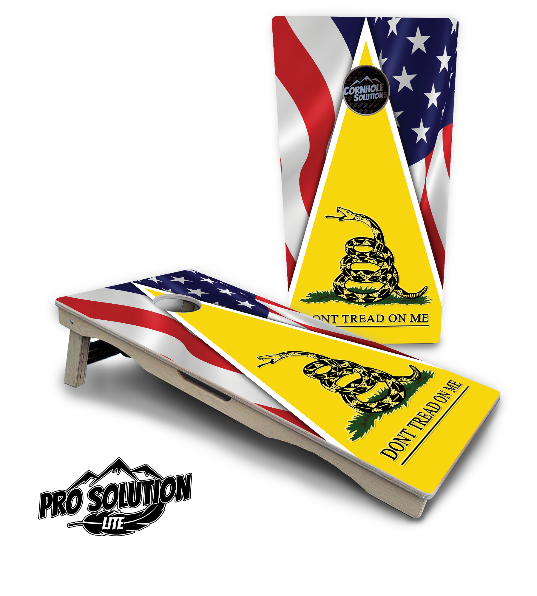 DTOM Yellow Triangle Cornhole Boards - Pro Solution Lite Series