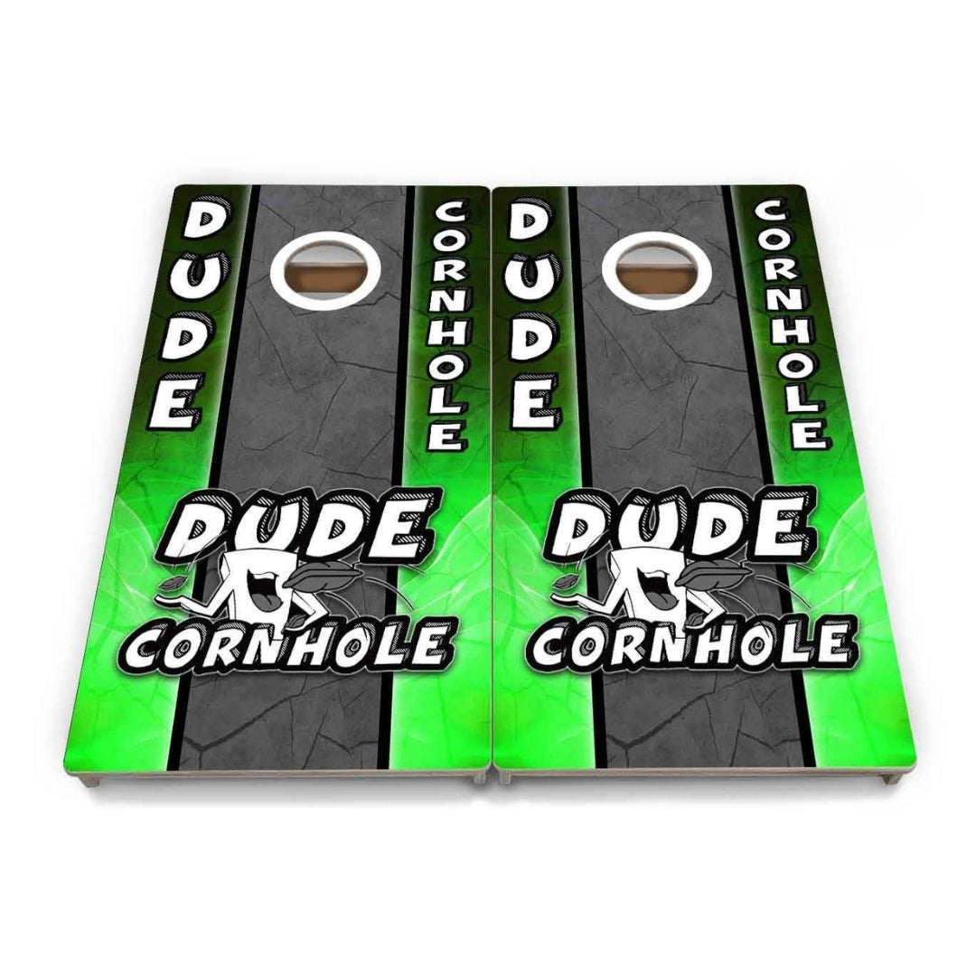 Green DC Logo Cornhole Boards - Profesional Tournament Series