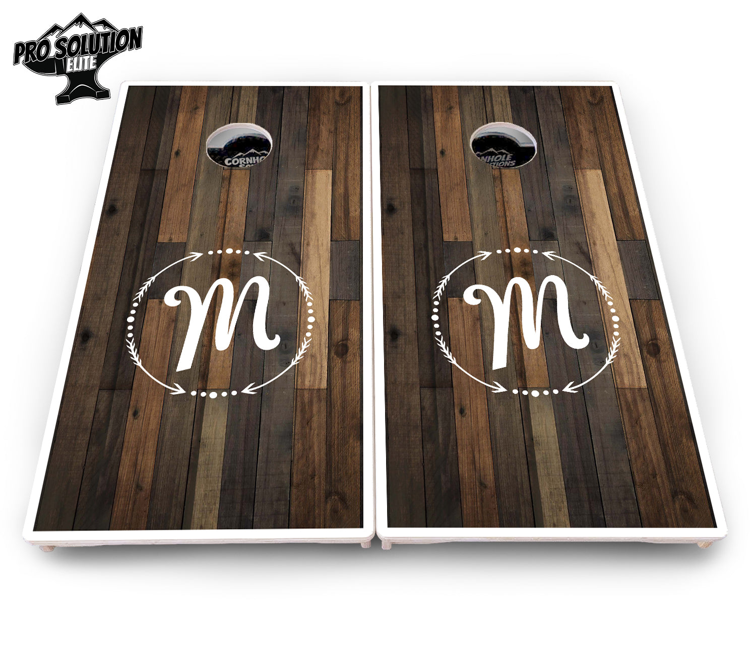 Wood Wreath Letter Cornhole Boards - Pro Solution Elite Series
