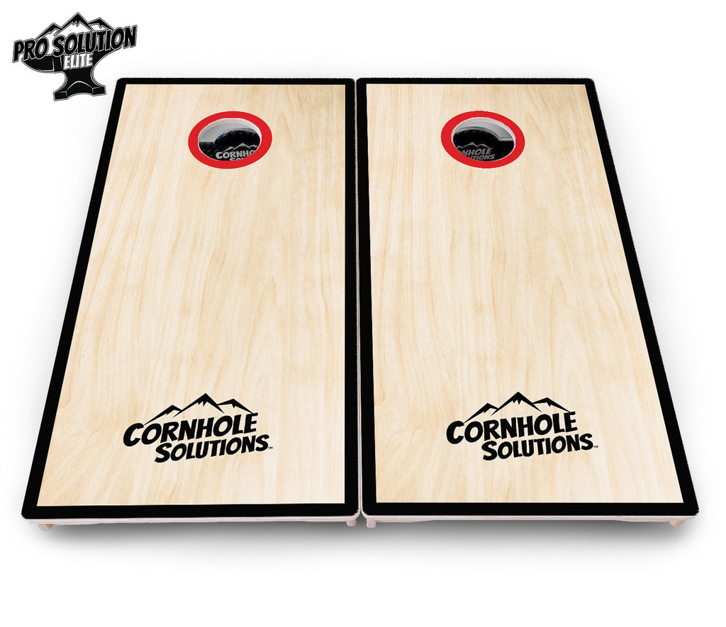 Red/Black Hole Ring Cornhole Boards - Pro Solution Elite Series