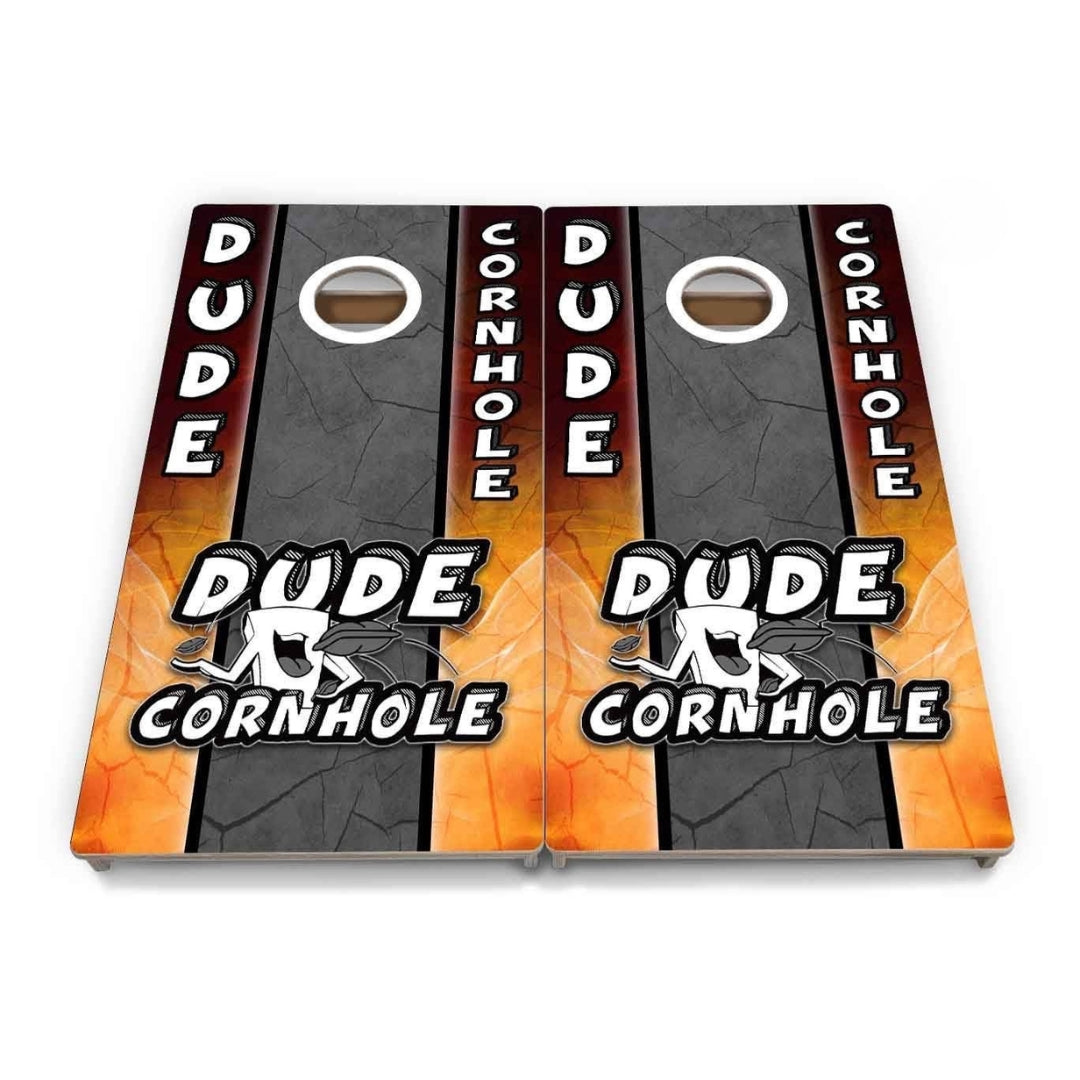 Orange DC Logo Cornhole Boards - Profesional Tournament Series
