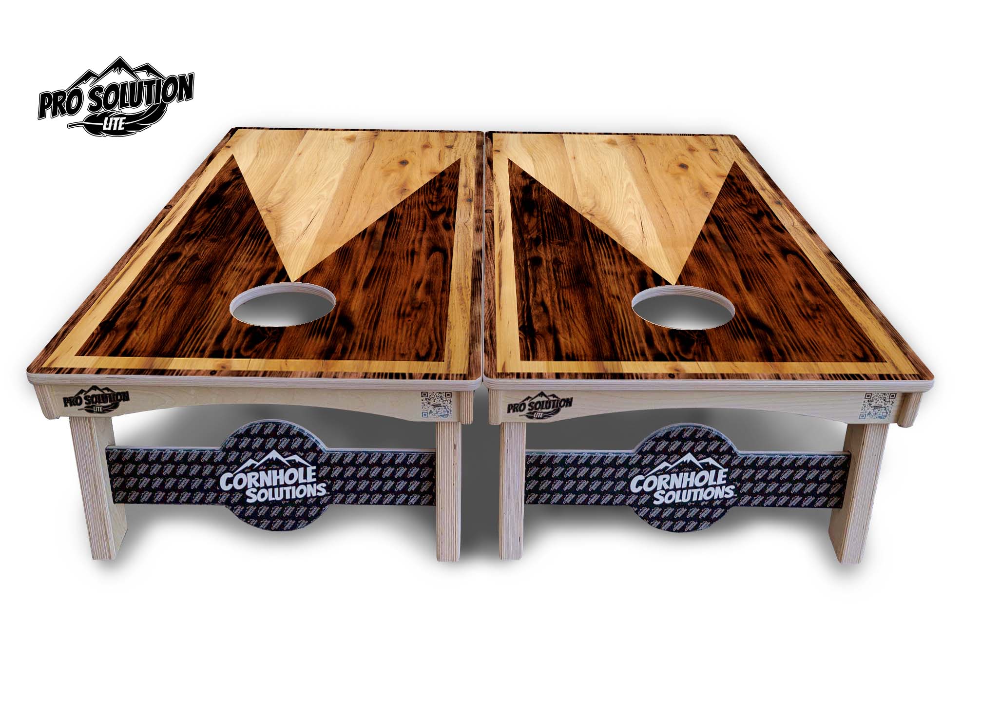 Wooden Triangle Cornhole Boards - Pro Solution Lite Series