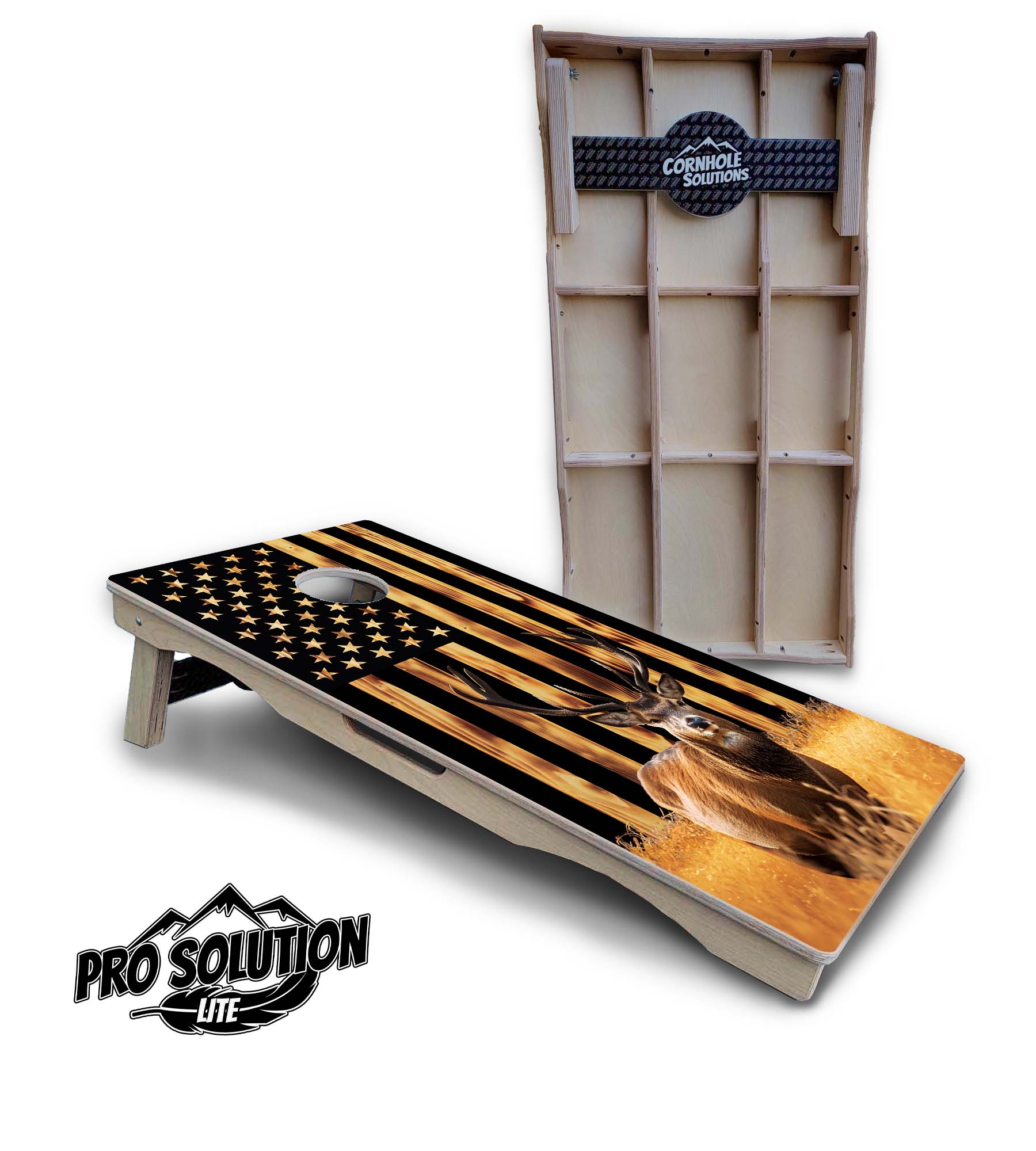 Colorful Deer & Fish Cornhole Boards - Pro Solution Lite Series