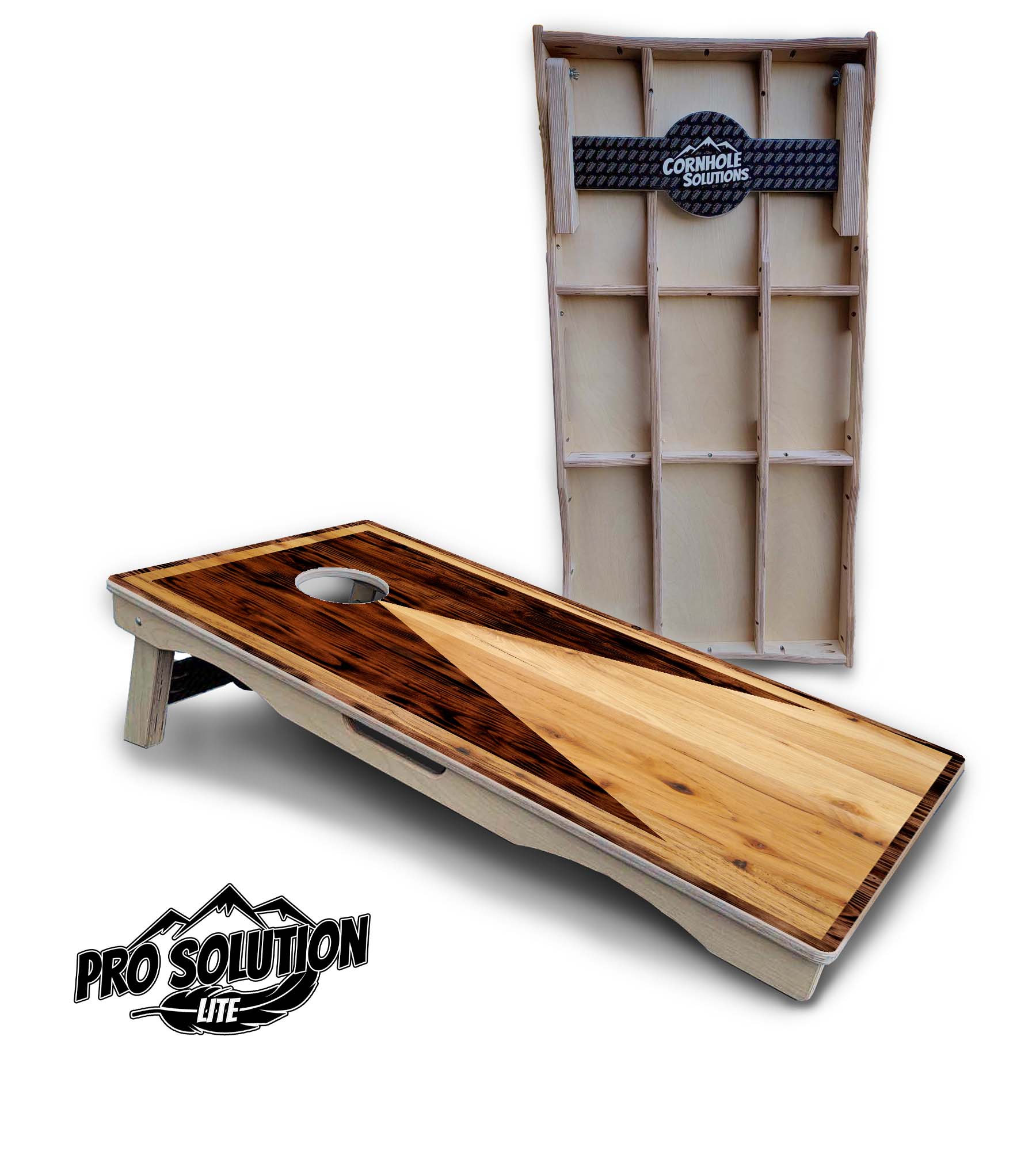 Wooden Triangle Cornhole Boards - Pro Solution Lite Series