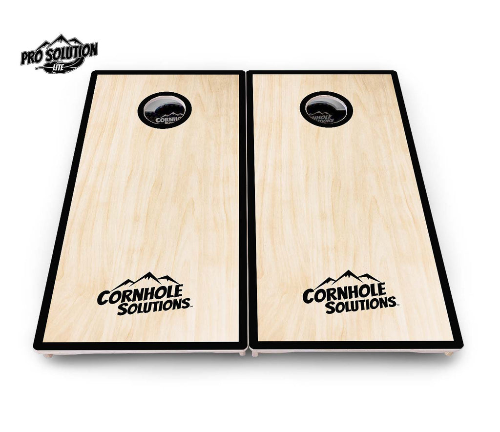 Red/Black Hole Ring Cornhole Boards - Pro Solution Lite Series