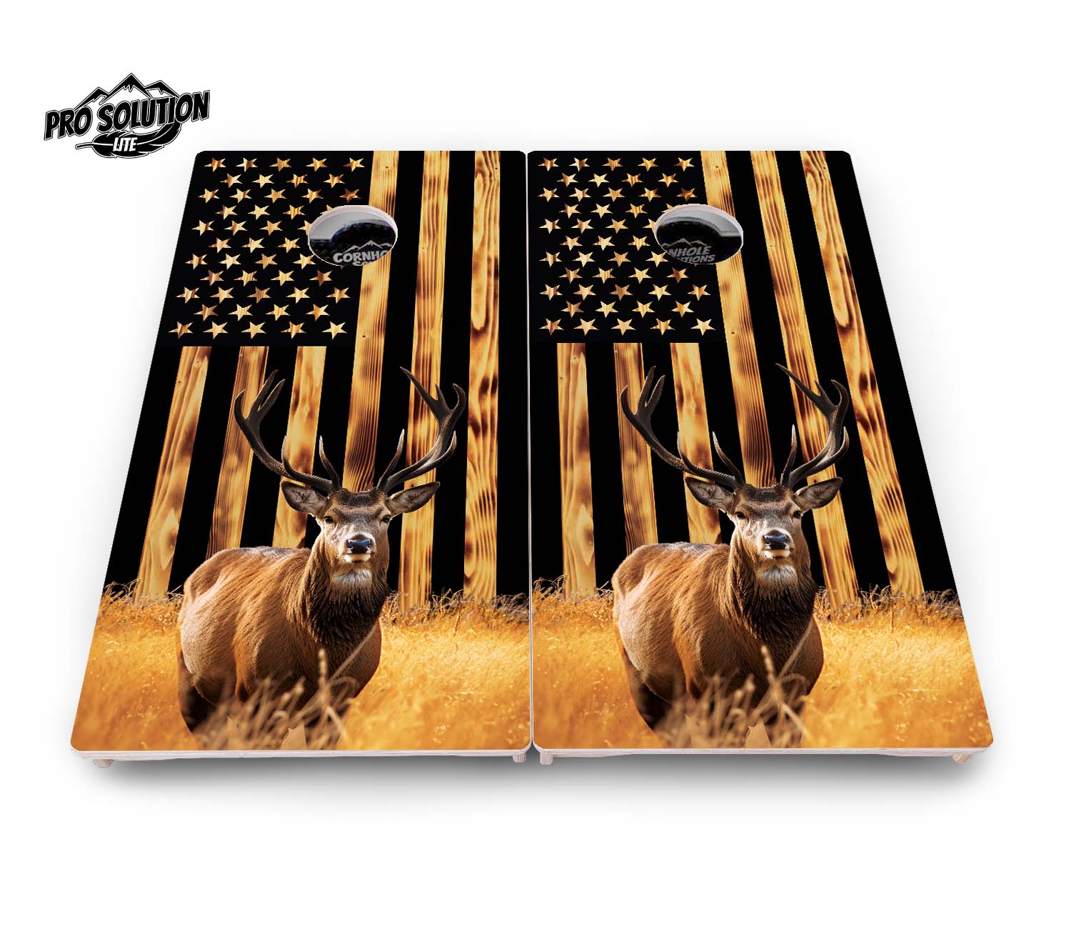 Colorful Deer & Fish Cornhole Boards - Pro Solution Lite Series