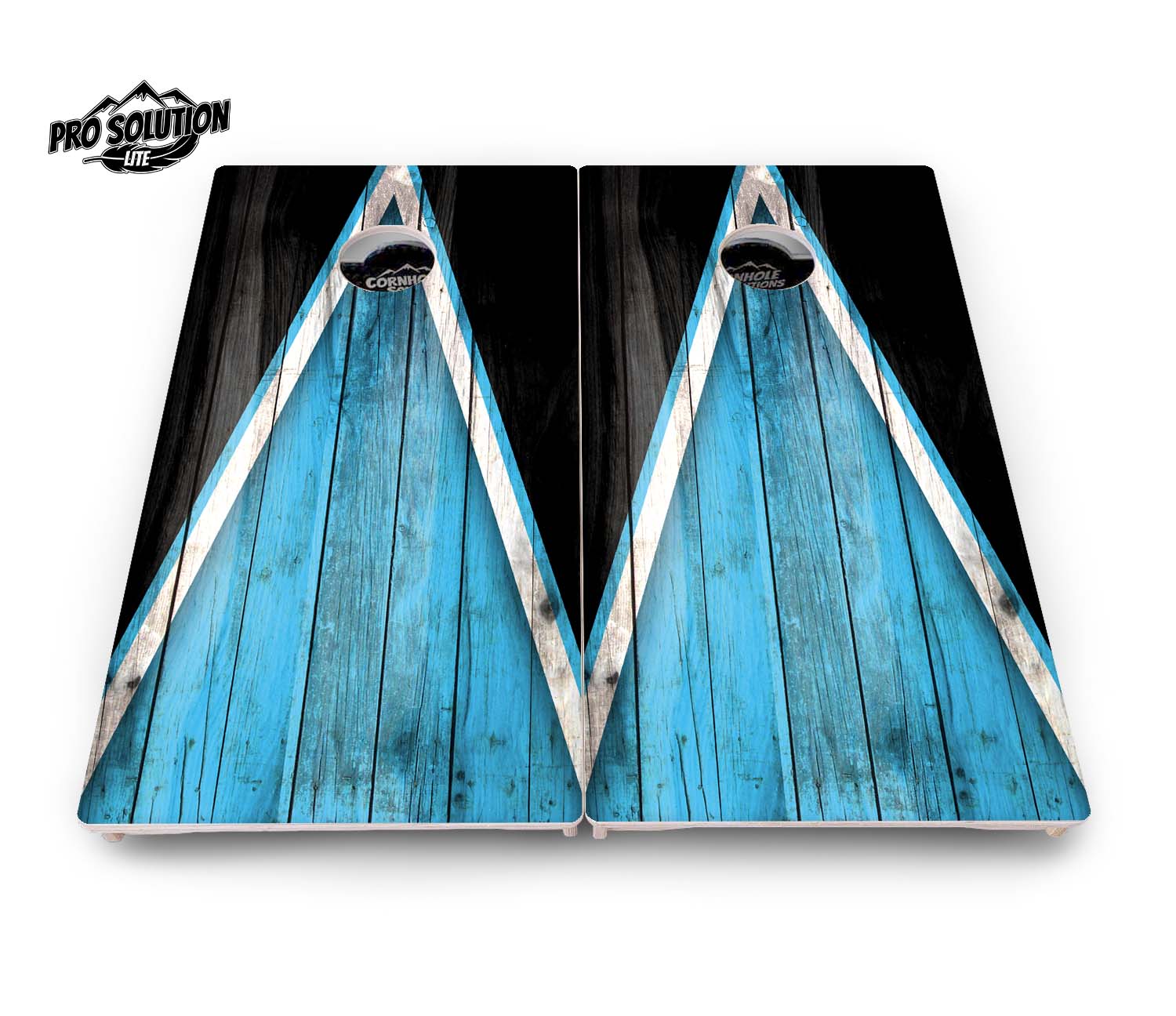 Sky Blue Triangle Cornhole Boards - Pro Solution Lite Series
