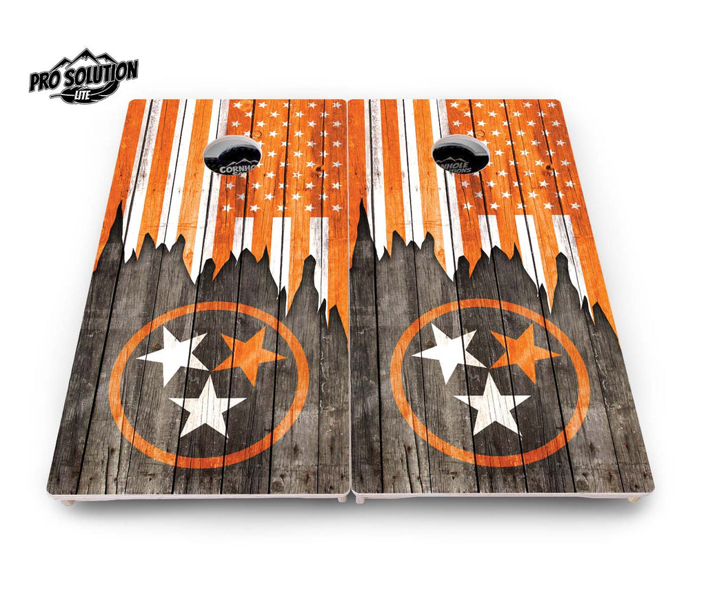TN/USA Orange Flag Cornhole Boards - Pro Solution Lite Series