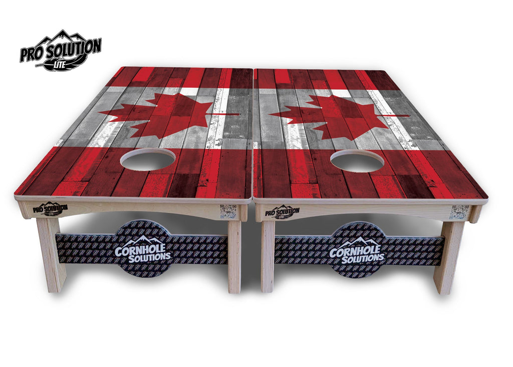 USA / Canada / Union Jack Plank Flag Cornhole Boards - Pro Solution Lite Series