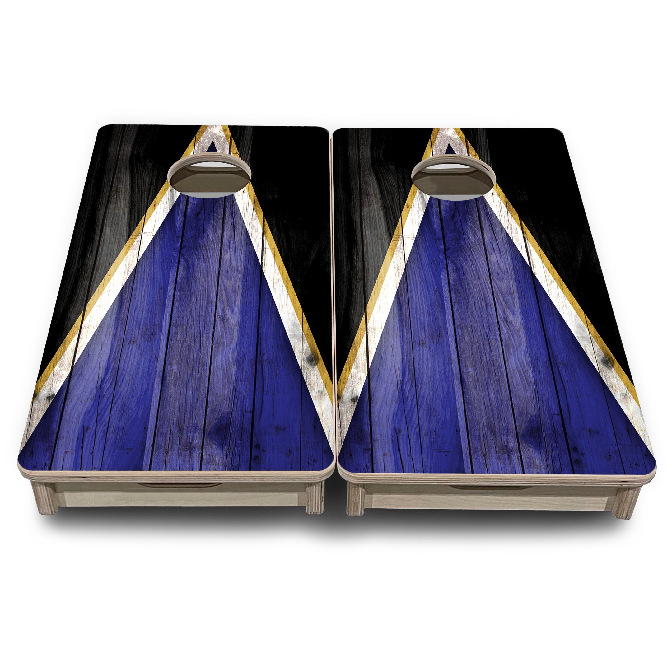 Team Color Triangle - Mini or Vacation Size Cornhole Boards