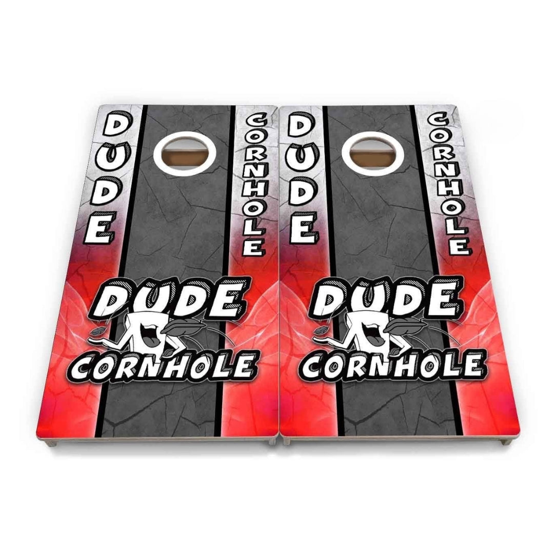 Red DC Logo Cornhole Boards - Profesional Tournament Series