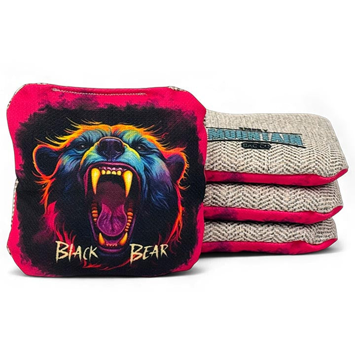 Smoky Mountain Bag Co – Professional Cornhole Bags (Set of 4) Black Bear
