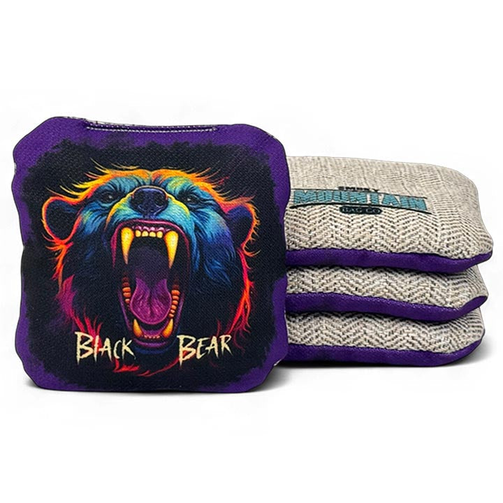 Smoky Mountain Bag Co – Professional Cornhole Bags (Set of 4) Black Bear