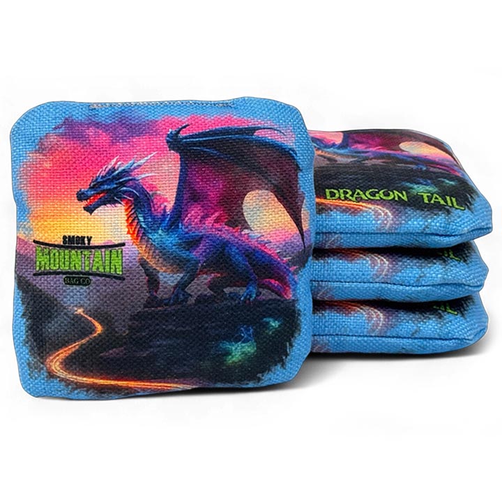 Smoky Mountain Bag Co – Professional Cornhole Bags (Set of 4) Dragon Tail