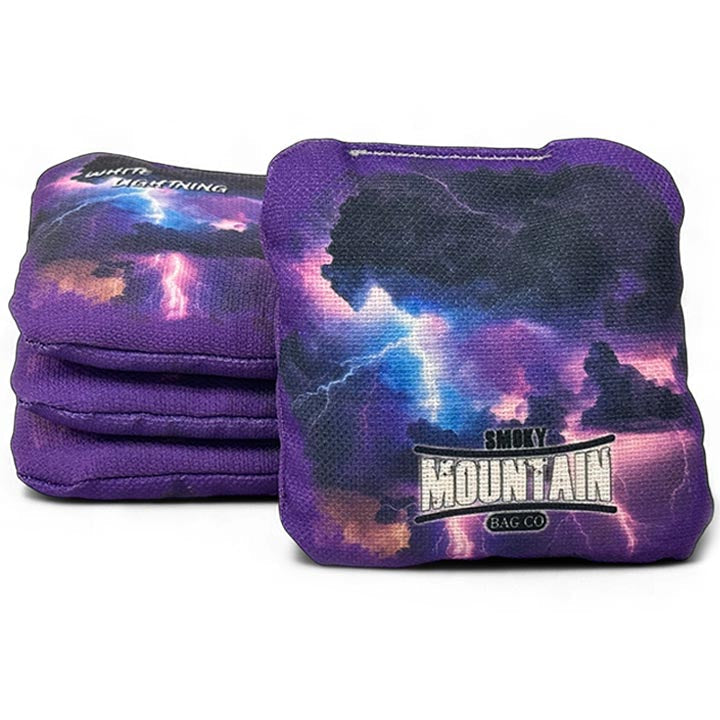Smoky Mountain Bag Co – Professional Cornhole Bags (Set of 4) White Lightning
