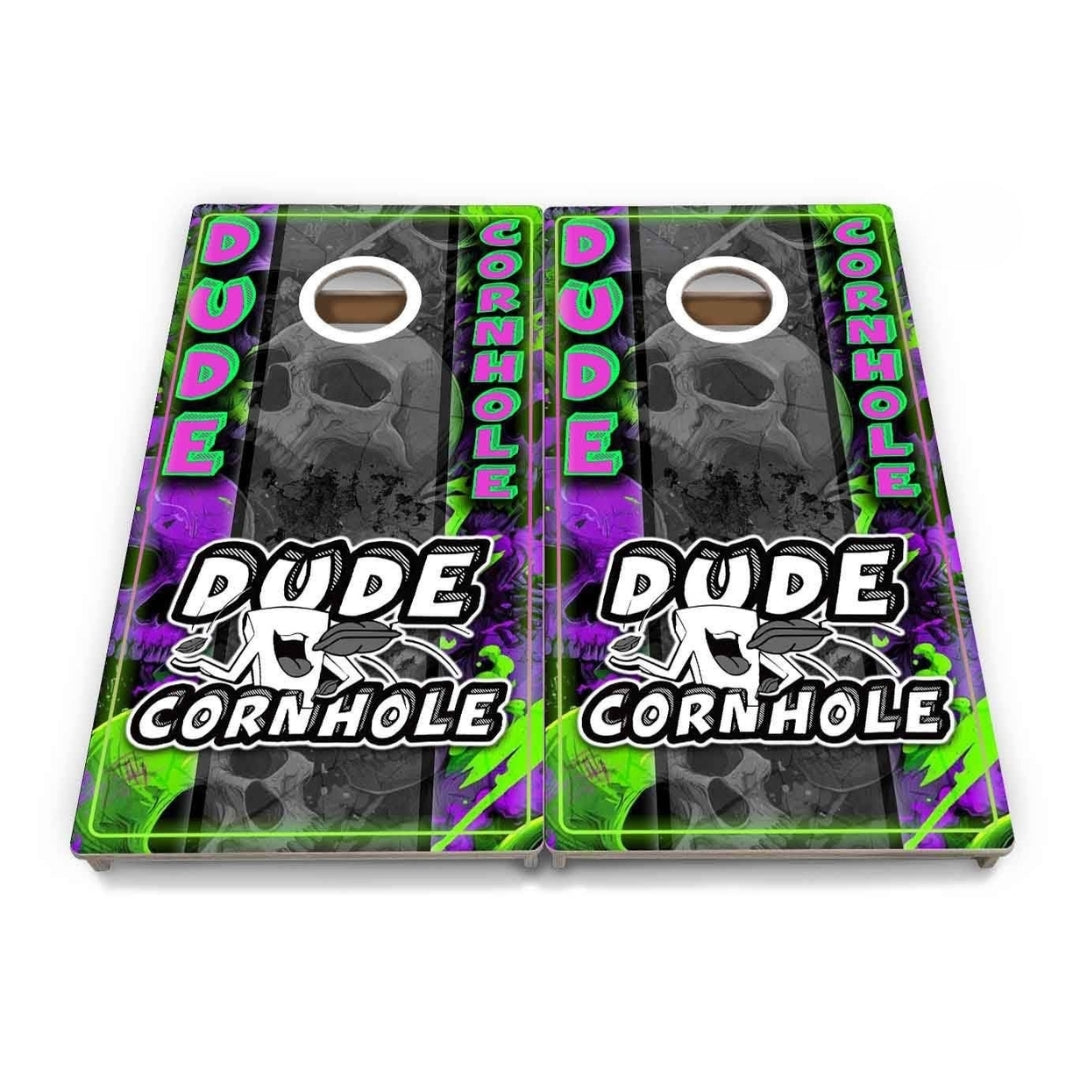 Skulls DC Logo Cornhole Boards - Profesional Tournament Series