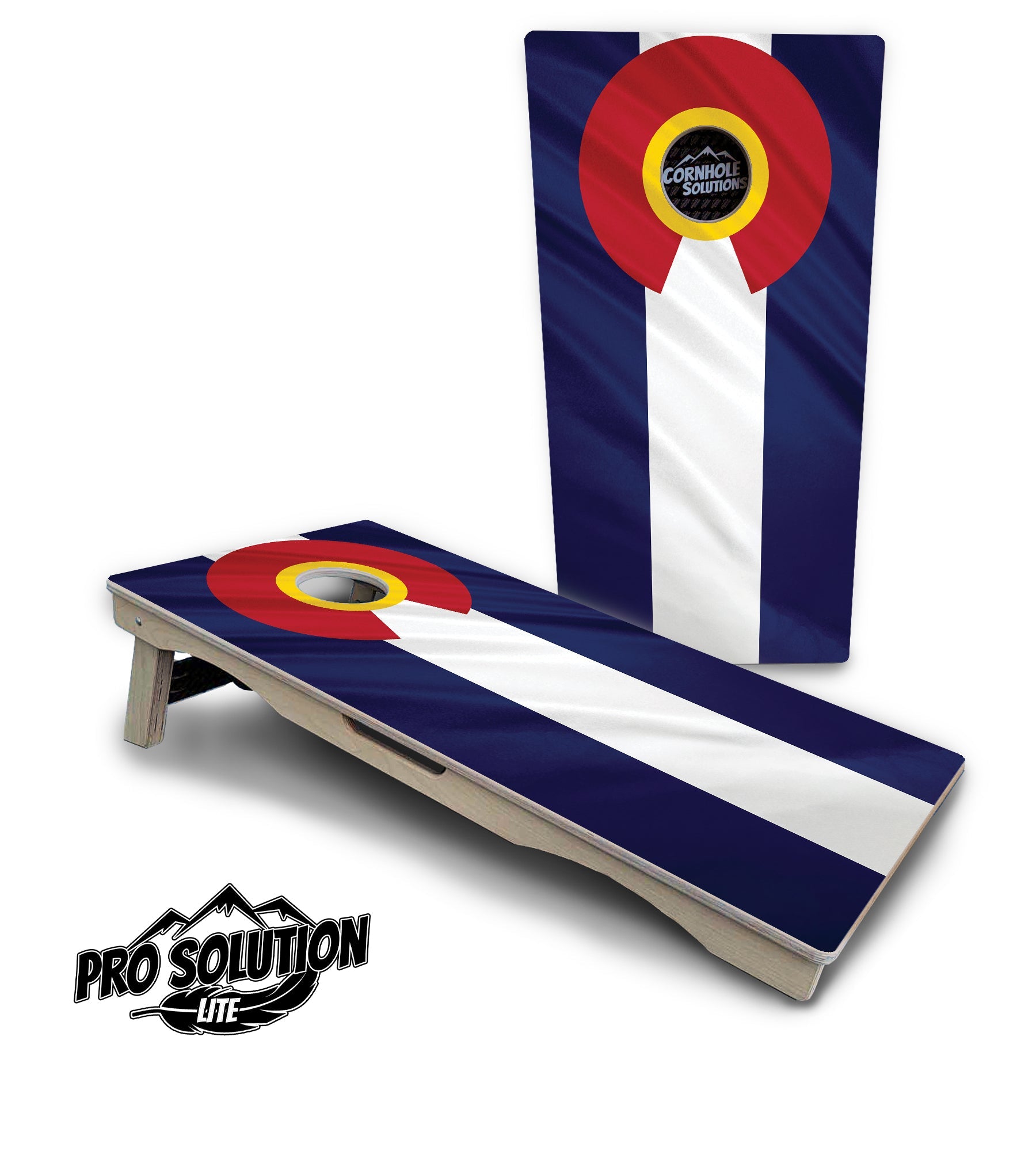 Colorful Colorado Flag Cornhole Boards - Pro Solution Lite Series