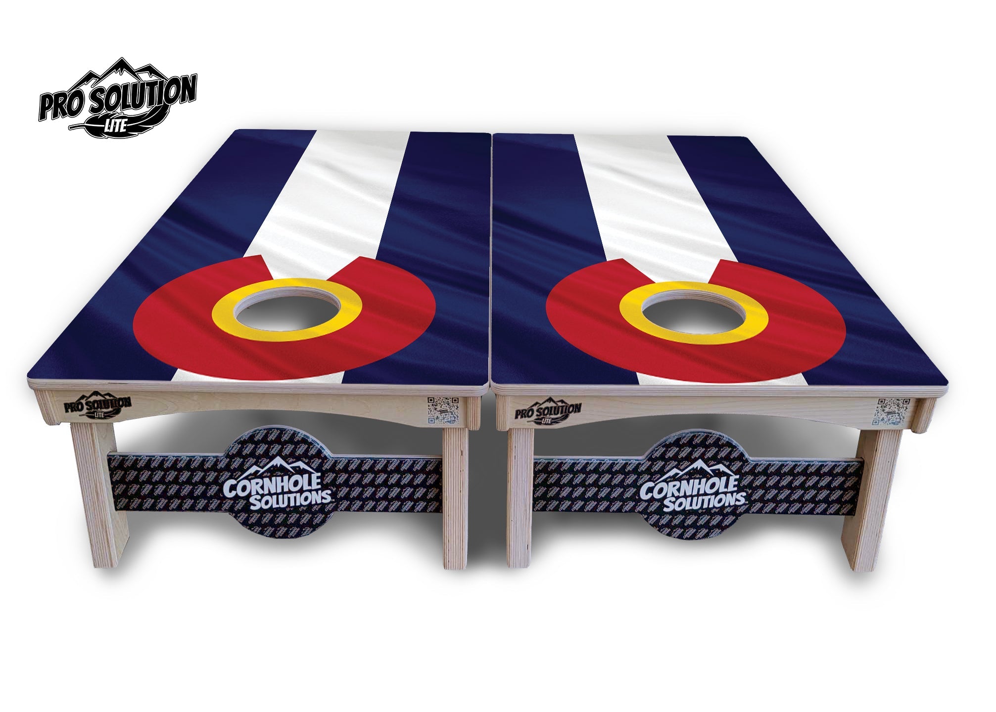 Colorful Colorado Flag Cornhole Boards - Pro Solution Lite Series