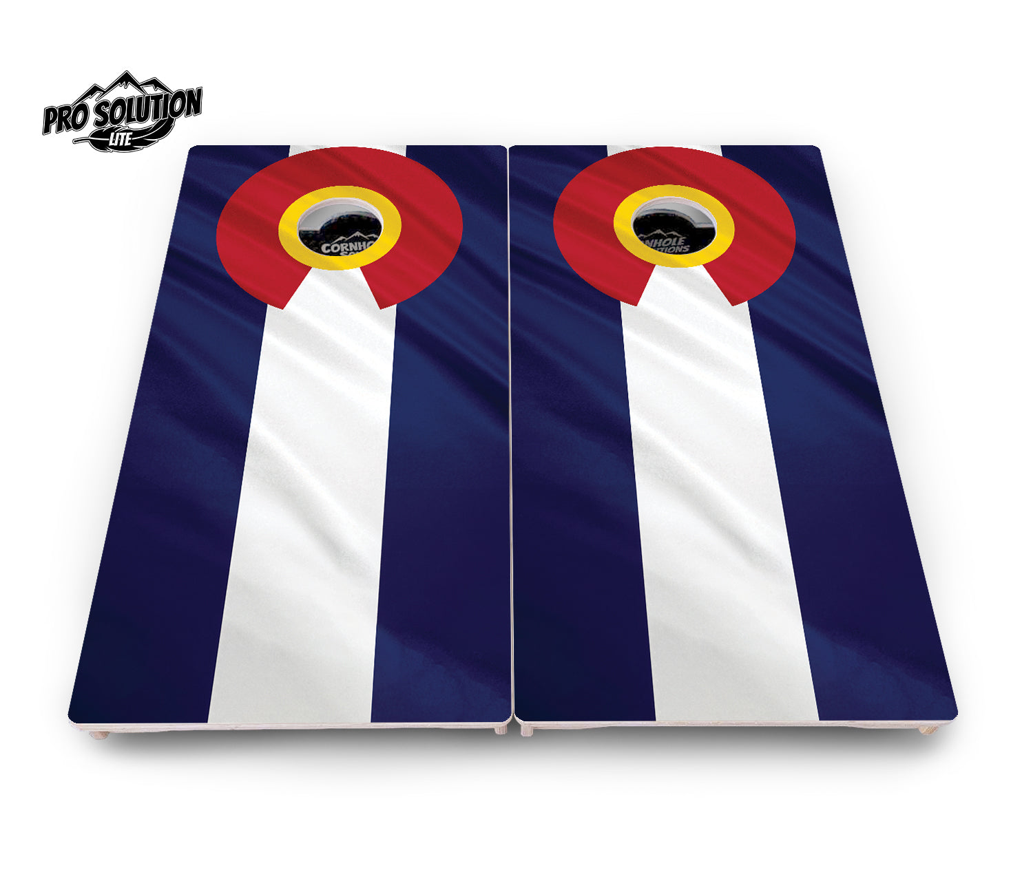 Colorful Colorado Flag Cornhole Boards - Pro Solution Lite Series