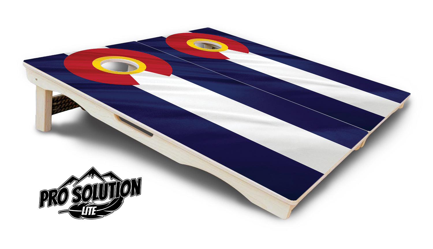 Colorful Colorado Flag Cornhole Boards - Pro Solution Lite Series