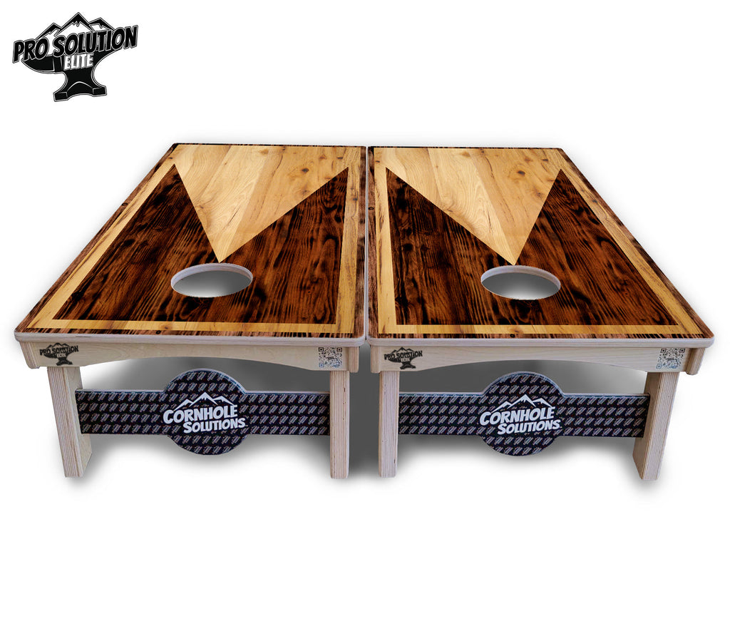 Wooden Triangle Cornhole Boards - Pro Solution Elite Series
