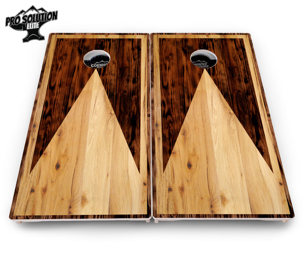 Wooden Triangle Cornhole Boards - Pro Solution Elite Series